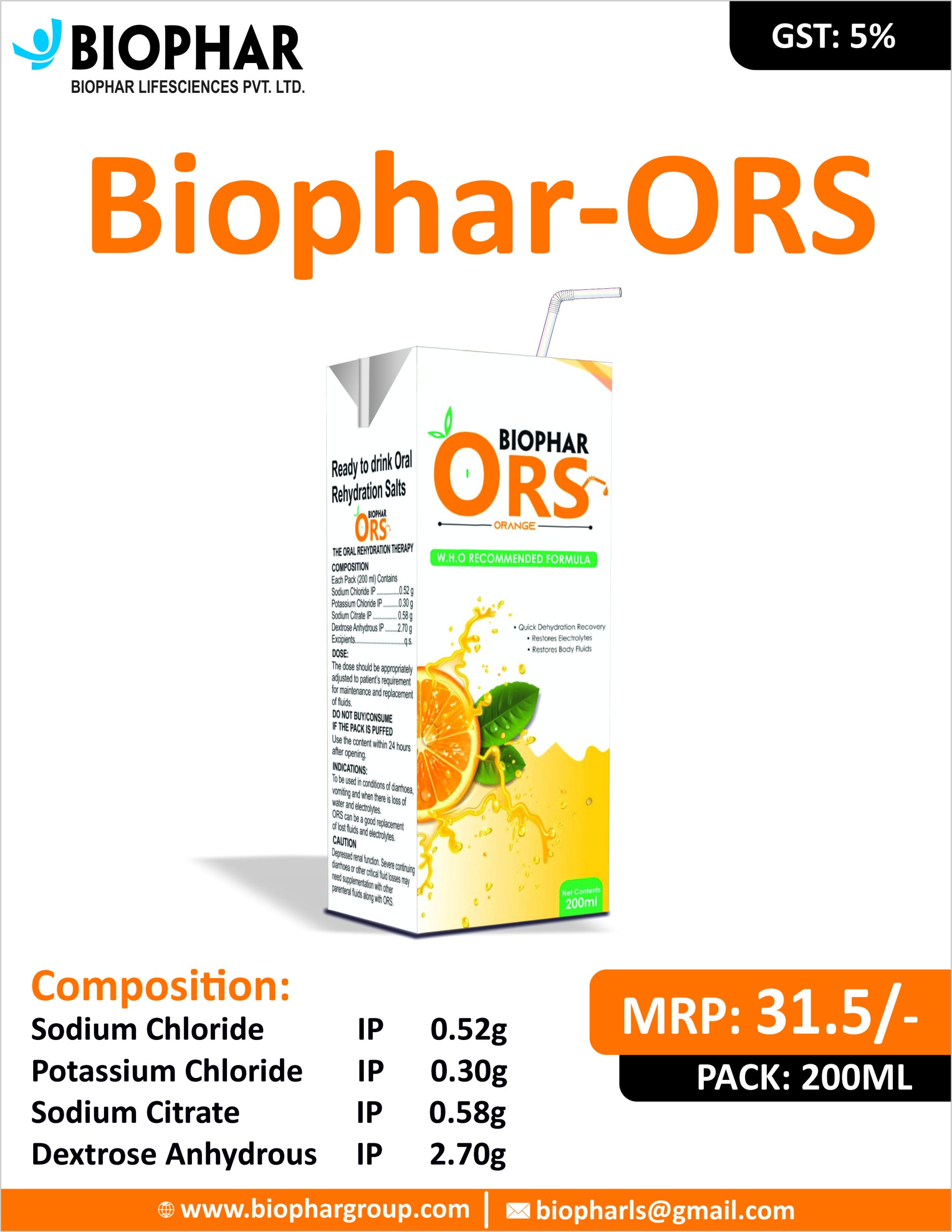Tetra Pack ORS (Oral Rehydration Solution)