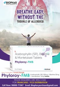 Bilastin 20mg+ Montelukast 10mg+ Acebrophylline 200mg Tablet
