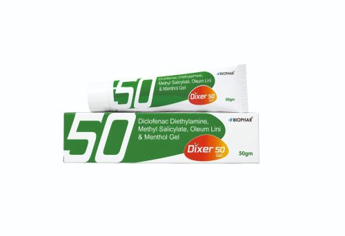 Dixer 50 Gel -  Diclofenac Diethylamine Methyl Salicylate Oleum Lini and Menthol Gel