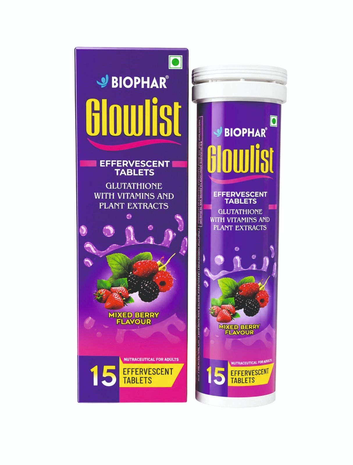 Glowlist Effervescent Tablets - Glutathione with Vitamin and Plant Extracts