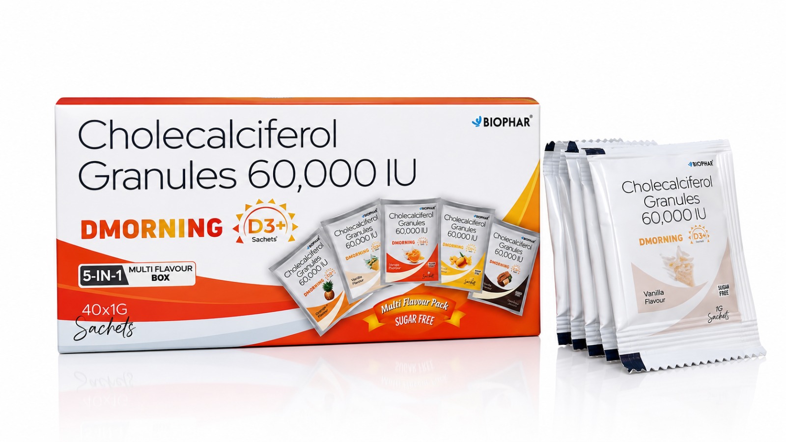 Dmorning D3 Plus - Cholecalciferol Granules 60,000IU Sachet (mouth dissolving)