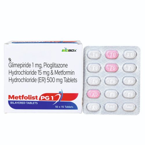 Metfolist PG 1 tablets – Glimepiride, Pioglitazone & Metformin