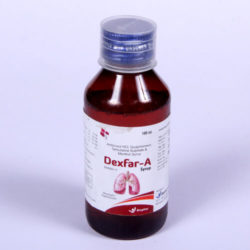DEXFAR-A =Ambroxol 15mg + Guaifenesin 50mg + Terbutaline 1.5mg + Menthol 1mg (100 ml Syrup Bottle )(anti-cough)