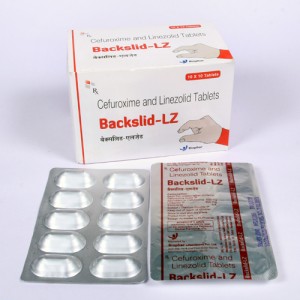 BACKSLIDE-LZ=Linezolid 600 mg + Cefuroxime 500mg(Tablets) 10x10 Alu-Alu(ANTI-BIOTIC)