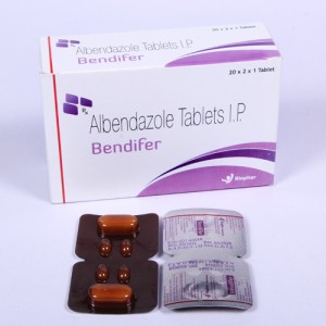 BENDIFER TAB=Albendazole 400mg(Tablets)20x2 Blister (Antihelmintic)