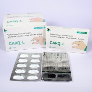 CARQ-L=Co-enzyme Q10 with lycopene,L-glutathione,L- carnittine L-tartrate,Selenium & zinc oxide (Tablets) 10x10 Alu-Alu (NEUTRACEUTICALS)