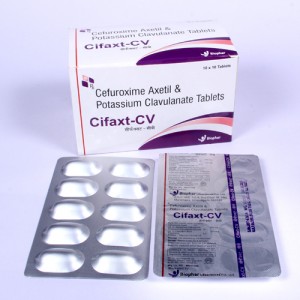 CIFAXT-CV=Cefuroxime 500mg + Clavulanic acid 125mg (Tablets) 10x10 Alu-Alu (ANTI-BIOTIC)