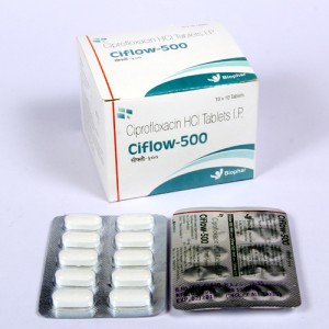 CIFLOW-500=Ciprofloxacin HCI  500mg (Tablets) Blister (ANTI-BIOTIC)