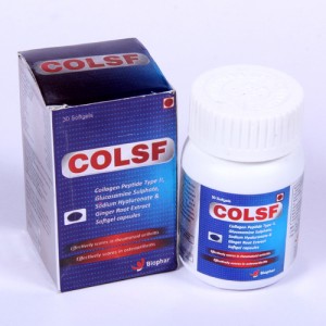 COLSF = Collagen peptide 5gm Magnesium oratate Dihydrate 875 mg, Calcium Oratate Dihydrate 500 mg, cissus Quadranguris Extract 500 mg, Zinc 7.5 mg, Methylcobalmin 750 mcg,(SoftgelCap.) 1x30 (NUTRACEUTICALS)