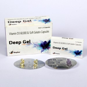 DEEP-GEL = Cholecalciferol 60,000 I.U (Softgel Capsules) 10x1x4 (Blister (ANTIOSTEOPOROTICS)