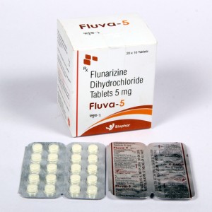 FLUVA-5 = Flunarizine Hydrochloride 5 mg (Tablets) 10x10 Blister (ANTI-MIGRAINE)