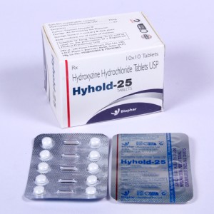 HYHOLD-25 = Hydroxyzine  25 (Tablets) 10x10 Blister (ANTI-ALLERGIC)