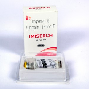 IMISERCH=Imipenem 500 mg & Cilastatin Sodium IP 500mg  (Injection) 1's with tray Ampoule (anti-infective)