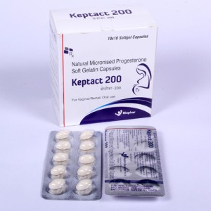 KEPTACT 200=Natural Micronized Progesterone 200mg (Softgel capsules)10X10 Blister (NUTRACEUTICALS)