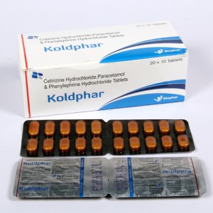 KOLDPHAR = Cetirizine Hydrochloride, Paracetamol & Phenylephrine Hydrochloride (Tablets) 20x10 Blister (ANTI-ALLERGIC)