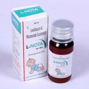 L-NOTA=Levofloxacin125mg + Nitazoxanide125mg (30 ml Suspension  Bottle (anti-infective)
