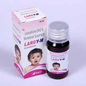 LARGY-M =Levocetirizine Dihydrochloride & Montelukast suspension (30 ml Bottle (anti-allergic)