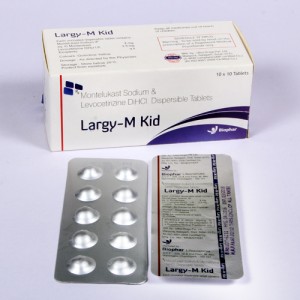 LARGY-M KID = Levocitrizine 2.5mg + Montelukast  Sodium 5 Mg (Tablets) 10x10 Alu-Alu (ANTI-ALLERGIC)