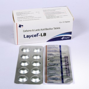 LAYCEF-LB = Cefixime & Lactic Acid Bacillus (Tablets) 10x10 Alu-Alu (ANTI-BIOTIC)