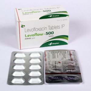 LEVOFLOW-500 = Levofloxacin 500mg (Tablets) 10x10 Alu-Alu (ANTI-BIOTIC)