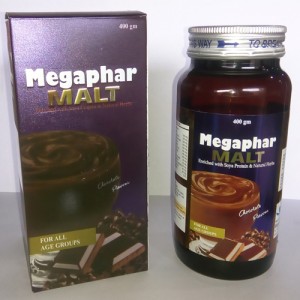 Megaphar Malt =Enriched With Soya Protein & Natural Herbs( 400 gm BottlePack)malt (nutraceuticals)