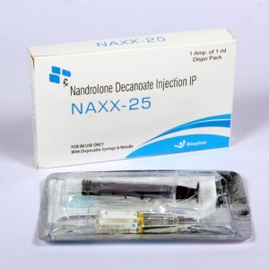 NAXX-25=Nanadrolone Decanoate 25mg 1 amp. Of 1ml (DISPO PACK) Injection (steroid)