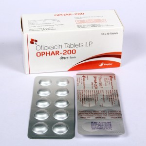 OPHAR-200 = Ofloxacin 200mg    (Tablets) 10x10 Alu-Alu (ANTI-BIOTIC)
