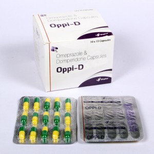 OPPI-D=Omeprazole 20mg + Domperidone 10mg (Capsules) 10x10 Blister (GASTRO-ENTEROLOGY)