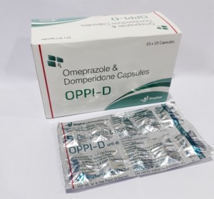 Oppi-D =Omeprazole 20mg + Domperidone 10mg  (Capsules) 10x10 Strip )GASTRO-ENTEROLOGY