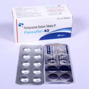 PANTOFER-40 = Pantoprazole 40mg  (Tablets) 10x10 Alu-Alu (GASTRO-ENTEROLOGY)