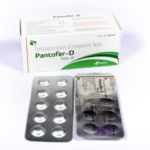 PANTOFER-D = Pantoprazole 40mg + Domperidone 10mg  (Tablets) 10x10 Alu-Alu (GASTRO-ENTEROLOGY 