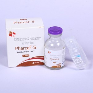 PHARCEF-S 1.5=Ceftriaxone 1000mg + Sulbactam 500mg(1’s with dw) ampoule (anti-biotic)
