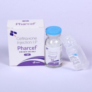 PHARCEF 1GM=Ceftriaxone 1gm (1’s with dw) ampoule (anti biotiv)
