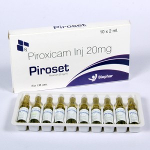 PIROSET = Piroxicam Inj 20 mg10x2 ml WITH TRAY vail (anti-inflammatory)