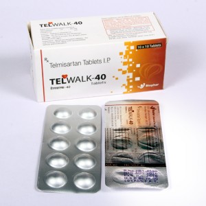 TELWALK-40 = Telmisartan  40mg (Tablets) 10x10 Alu-Alu (ANTI-HYPERTENSIVE)