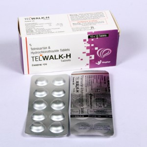 TELWALK-H = Telmisartan 40mg & Hydrochlorothiazide 12.5mg (Tablets) 10x10 Alu-Alu (ANTI-HYPERTENSIVE)