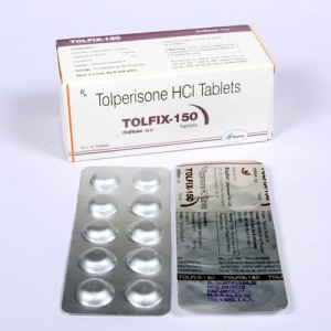 TOLFIX-150 = tolperisone 150mg (Tablets) 10x10 Alu-Alu (MUSCLE RELAXANT)