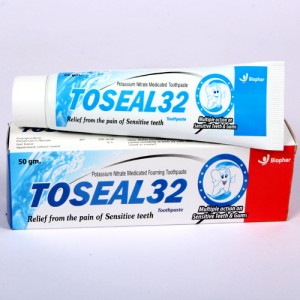 TOSEAL 32=Potassium Nitrate Medicated Foaming Toothpaste (50 gm Tube)(hypersensitivity)