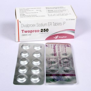 TWOPROX-250 =Divalproex sodim ER tablets USP 250mg (Tablets) 10x10 lu-Alu (NEURO-PSYCHIATRIC)
