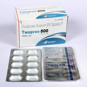 TWOPROX-500 =Divalproex sodim ER tablets USP 250mg (Tablets) 10x10 lu-Alu (NEURO-PSYCHIATRIC)