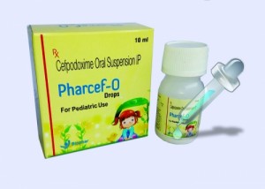 pharcef o drops= Cefpodoxime Oral Suspension IP (10 ml Bottle) Antibiotiv
